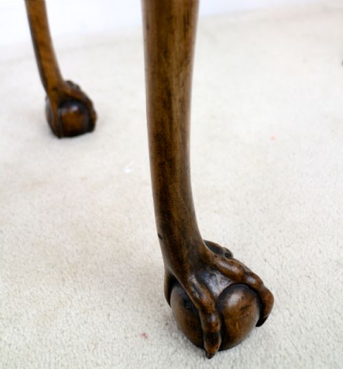 RARE IRISH GEORGIAN SMALL WALNUT SILVER TABLE OR KETTLE STAND - ADDITIONAL PHOTO 21