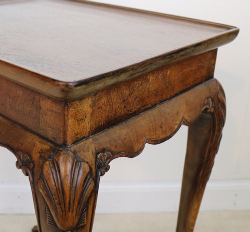 RARE IRISH GEORGIAN SMALL WALNUT SILVER TABLE OR KETTLE STAND - ADDITIONAL PHOTO 22