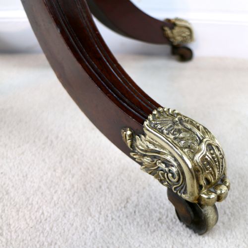 IRISH REGENCY MAHOGANY BURR YEW CROSSBANDED TEA TABLE - ADDITIONAL PHOTO 21