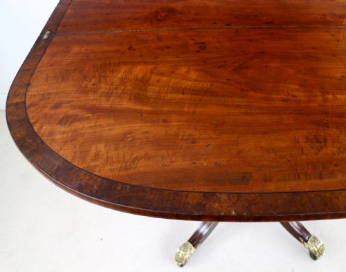 IRISH REGENCY MAHOGANY BURR YEW CROSSBANDED TEA TABLE - ADDITIONAL PHOTO 23