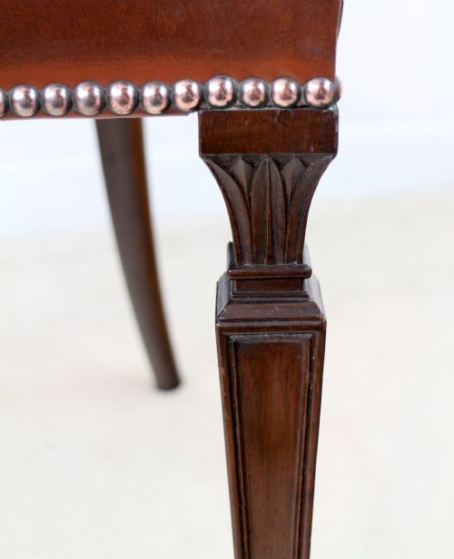 SET OF 10 VICTORIAN HEPPLEWHITE DESIGN SHIELD BACK CARVER DINING CHAIRS ATTRIBUTED TO GILLOWS - ADDITIONAL PHOTO 22