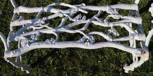 A PAIR OF VICTORIAN CAST IRON SERPENT TWIG PATTERN GARDEN SEATSBENCHES - ADDITIONAL PHOTO 11