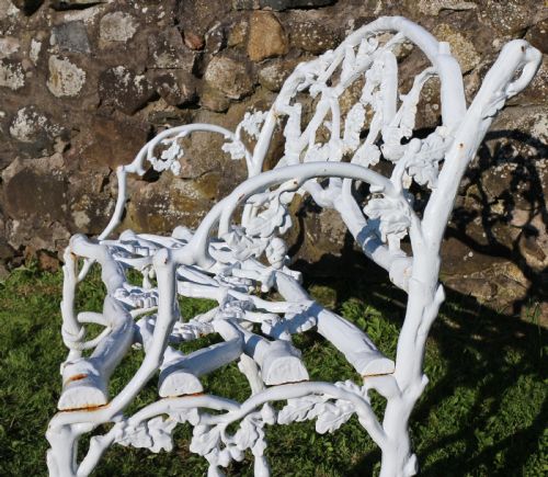 A PAIR OF VICTORIAN CAST IRON SERPENT TWIG PATTERN GARDEN SEATSBENCHES - ADDITIONAL PHOTO 14
