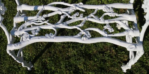 A PAIR OF VICTORIAN CAST IRON SERPENT TWIG PATTERN GARDEN SEATSBENCHES - ADDITIONAL PHOTO 16