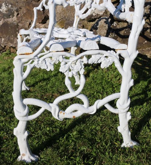 A PAIR OF VICTORIAN CAST IRON SERPENT TWIG PATTERN GARDEN SEATSBENCHES - ADDITIONAL PHOTO 26
