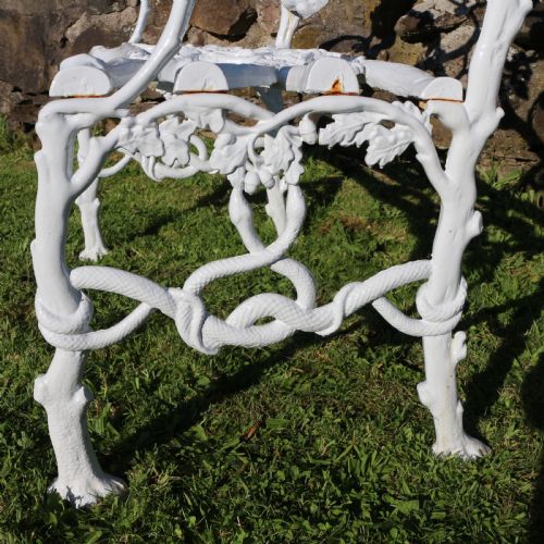 A PAIR OF VICTORIAN CAST IRON SERPENT TWIG PATTERN GARDEN SEATSBENCHES - ADDITIONAL PHOTO 28