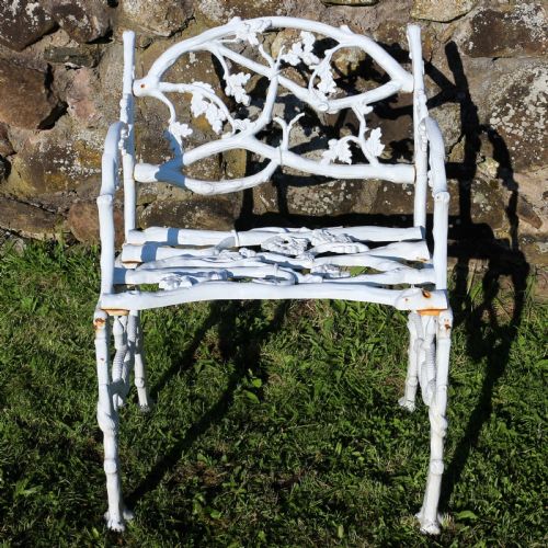 A VICTORIAN CAST IRON SERPENT TWIG PATTERN GARDEN SEAT OR BENCH CIRCA 1860 - ADDITIONAL PHOTO 1