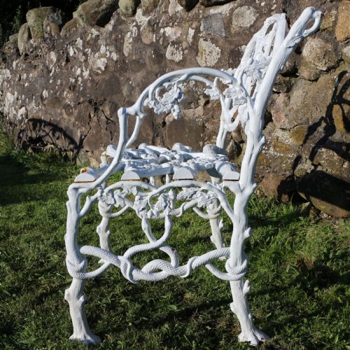 A VICTORIAN CAST IRON SERPENT TWIG PATTERN GARDEN SEAT OR BENCH CIRCA 1860 - ADDITIONAL PHOTO 15