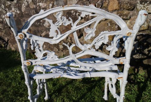 A VICTORIAN CAST IRON SERPENT TWIG PATTERN GARDEN SEAT OR BENCH CIRCA 1860 - ADDITIONAL PHOTO 21