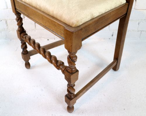 SET OF 12 JACOBEAN CARVED OAK DINING CHAIRS - ADDITIONAL PHOTO 29