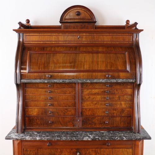 19TH CENTURY VICTORIAN BURR WALNUT DENTIST'S CABINET - ADDITIONAL PHOTO 4