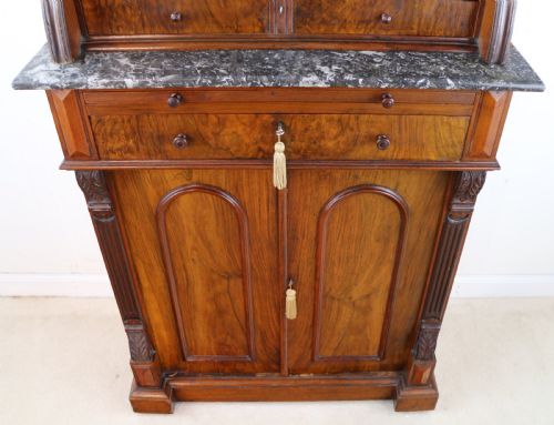 19TH CENTURY VICTORIAN BURR WALNUT DENTIST'S CABINET - ADDITIONAL PHOTO 18
