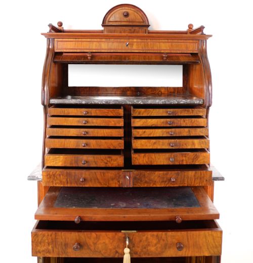 19TH CENTURY VICTORIAN BURR WALNUT DENTIST'S CABINET - ADDITIONAL PHOTO 27