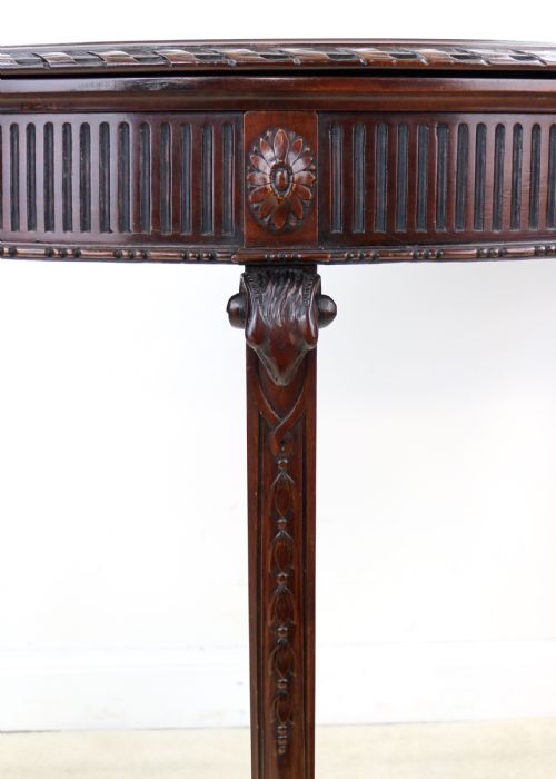 PAIR OF GEORGE III NEOCLASSICAL STYLE MAHOGANY DEMILUNE CARD TABLES BY MAPLE CO - ADDITIONAL PHOTO 14
