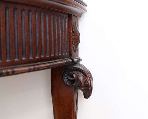 PAIR OF GEORGE III NEOCLASSICAL STYLE MAHOGANY DEMILUNE CARD TABLES BY MAPLE CO - ADDITIONAL PHOTO 16