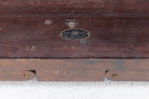 PAIR OF GEORGE III NEOCLASSICAL STYLE MAHOGANY DEMILUNE CARD TABLES BY MAPLE CO - ADDITIONAL PHOTO 18