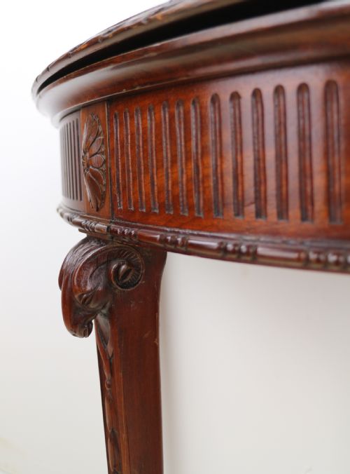 PAIR OF GEORGE III NEOCLASSICAL STYLE MAHOGANY DEMILUNE CARD TABLES BY MAPLE CO - ADDITIONAL PHOTO 23