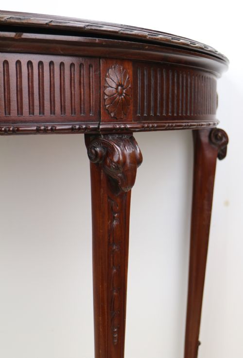 PAIR OF GEORGE III NEOCLASSICAL STYLE MAHOGANY DEMILUNE CARD TABLES BY MAPLE CO - ADDITIONAL PHOTO 24