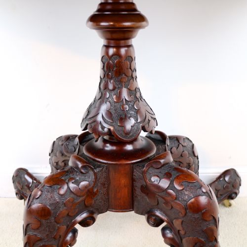 PAIR OF IRISH VICTORIAN BURR WALNUT CARD TABLES - ADDITIONAL PHOTO 11