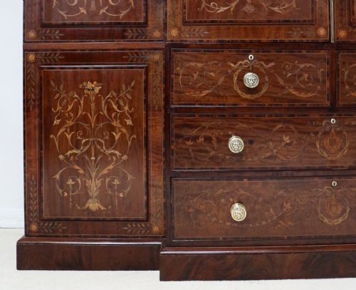 19TH CENTURY MAHOGANY MARQUETRY FITTED WARDROBE BY EDWARDS ROBERTS OF LONDON - ADDITIONAL PHOTO 9