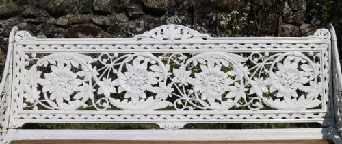 VICTORIAN COALBROOKDALE HORSE CHESTNUT PATTERN GARDEN SEATBENCH - ADDITIONAL PHOTO 2