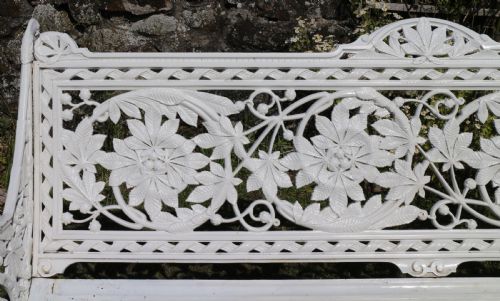 VICTORIAN COALBROOKDALE HORSE CHESTNUT PATTERN GARDEN SEATBENCH - ADDITIONAL PHOTO 5
