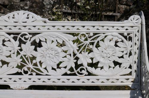 VICTORIAN COALBROOKDALE HORSE CHESTNUT PATTERN GARDEN SEATBENCH - ADDITIONAL PHOTO 6