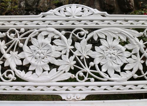 VICTORIAN COALBROOKDALE HORSE CHESTNUT PATTERN GARDEN SEATBENCH - ADDITIONAL PHOTO 8