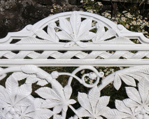 VICTORIAN COALBROOKDALE HORSE CHESTNUT PATTERN GARDEN SEATBENCH - ADDITIONAL PHOTO 10
