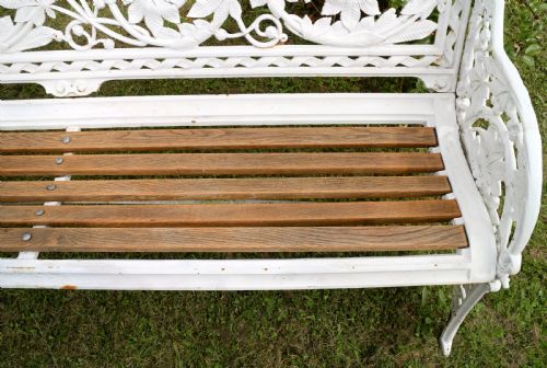 VICTORIAN COALBROOKDALE HORSE CHESTNUT PATTERN GARDEN SEATBENCH - ADDITIONAL PHOTO 13