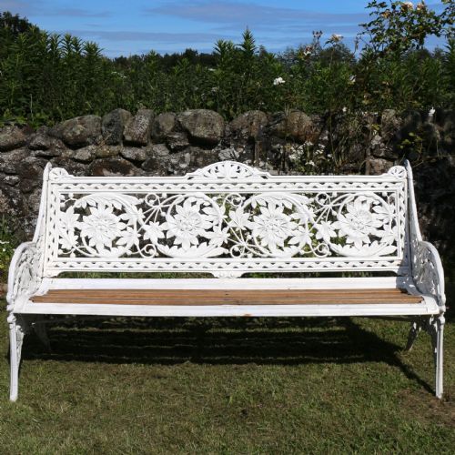 VICTORIAN COALBROOKDALE HORSE CHESTNUT PATTERN GARDEN SEATBENCH - ADDITIONAL PHOTO 15