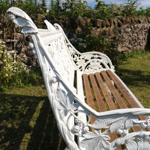 VICTORIAN COALBROOKDALE HORSE CHESTNUT PATTERN GARDEN SEATBENCH - ADDITIONAL PHOTO 18