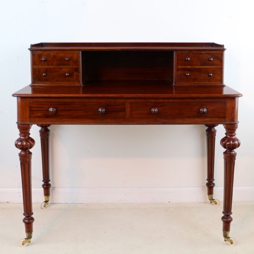VICTORIAN MAHOGANY WRITING TABLE BY HEALS OF LONDON - ADDITIONAL PHOTO 1