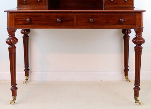 VICTORIAN MAHOGANY WRITING TABLE BY HEALS OF LONDON - ADDITIONAL PHOTO 3