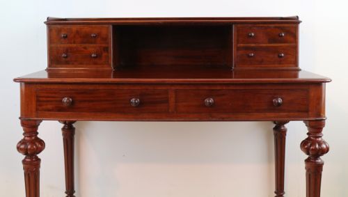 VICTORIAN MAHOGANY WRITING TABLE BY HEALS OF LONDON - ADDITIONAL PHOTO 5