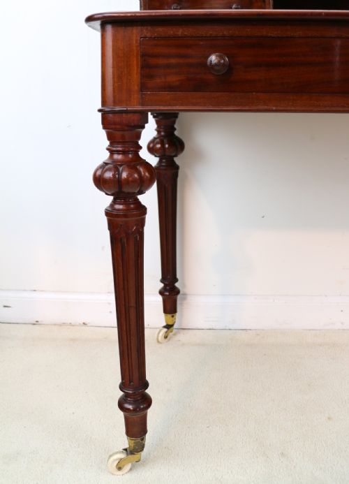 VICTORIAN MAHOGANY WRITING TABLE BY HEALS OF LONDON - ADDITIONAL PHOTO 6