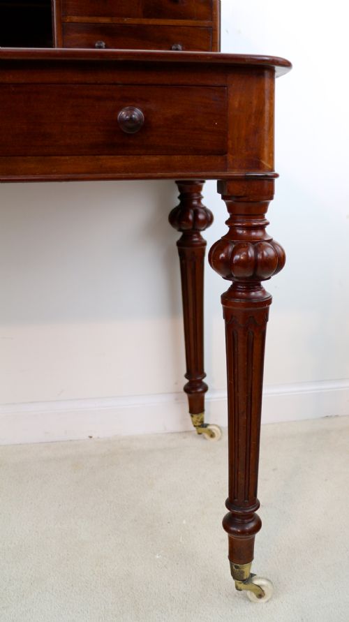 VICTORIAN MAHOGANY WRITING TABLE BY HEALS OF LONDON - ADDITIONAL PHOTO 7