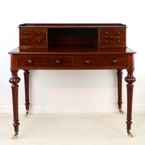 VICTORIAN MAHOGANY WRITING TABLE BY HEALS OF LONDON - ADDITIONAL PHOTO 13
