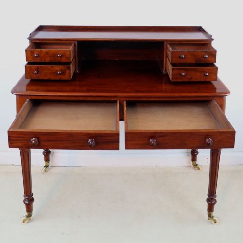 VICTORIAN MAHOGANY WRITING TABLE BY HEALS OF LONDON - ADDITIONAL PHOTO 20