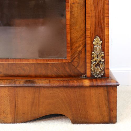 VICTORIAN WALNUT AND FLORAL MARQUETRY SIDE CABINET - ADDITIONAL PHOTO 13