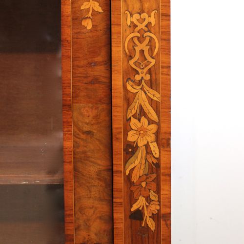 VICTORIAN WALNUT AND FLORAL MARQUETRY SIDE CABINET - ADDITIONAL PHOTO 24