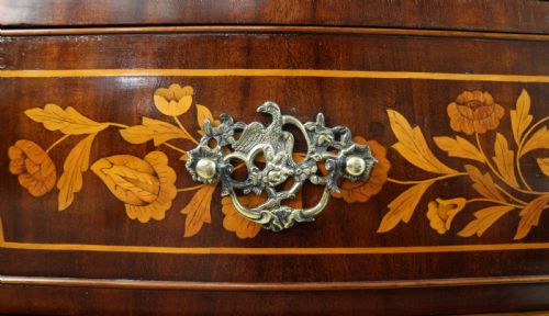 DUTCH MARQUETRY BOMB BUREAU 19TH CENTURY - ADDITIONAL PHOTO 16