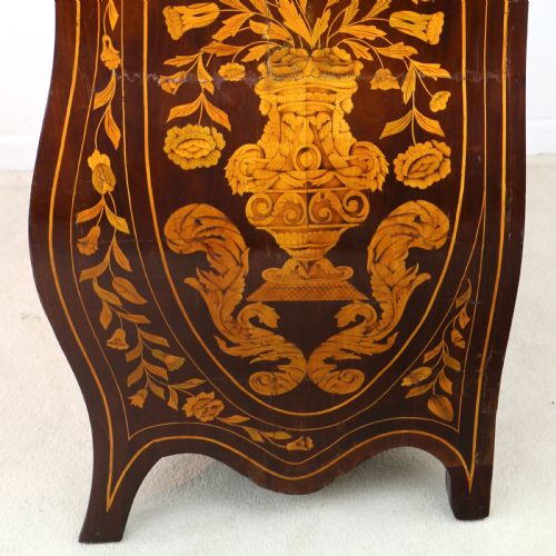 DUTCH MARQUETRY BOMB BUREAU 19TH CENTURY - ADDITIONAL PHOTO 18