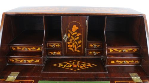 DUTCH MARQUETRY BOMB BUREAU 19TH CENTURY - ADDITIONAL PHOTO 28