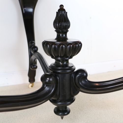VICTORIAN MARQUETRY INLAID CIRCULAR CENTRE TABLE - ADDITIONAL PHOTO 7