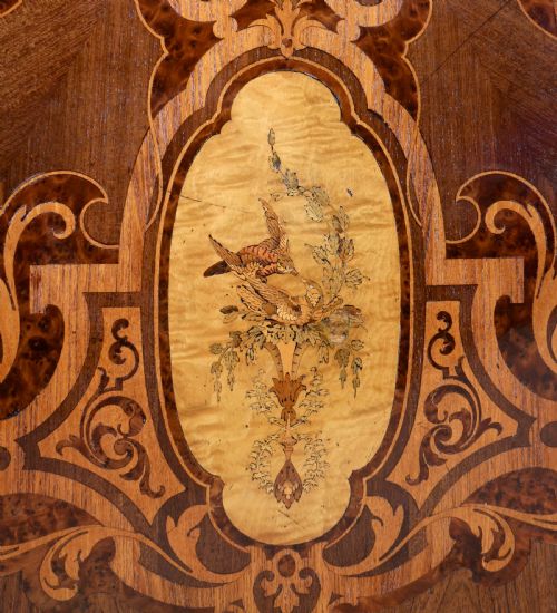 VICTORIAN MARQUETRY INLAID CIRCULAR CENTRE TABLE - ADDITIONAL PHOTO 18