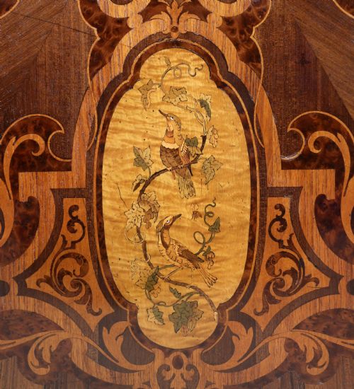 VICTORIAN MARQUETRY INLAID CIRCULAR CENTRE TABLE - ADDITIONAL PHOTO 20