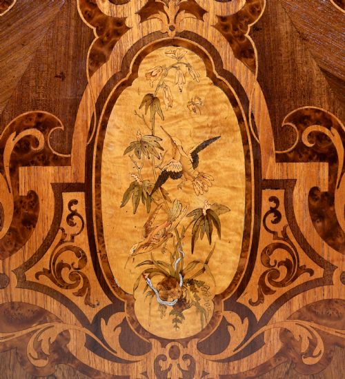 VICTORIAN MARQUETRY INLAID CIRCULAR CENTRE TABLE - ADDITIONAL PHOTO 25