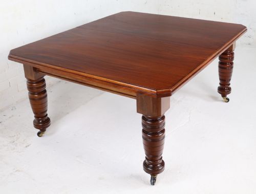 MAPLE CO VICTORIAN MAHOGANY EXTENDING DINING TABLE WITH THREE LEAVES - ADDITIONAL PHOTO 18