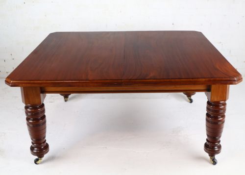 MAPLE CO VICTORIAN MAHOGANY EXTENDING DINING TABLE WITH THREE LEAVES - ADDITIONAL PHOTO 19